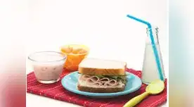 Sánguche de pavo popeye con limonada