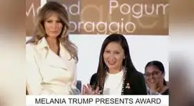 Melania Trump entrega premió a Arlette Contreras en Estados Unido