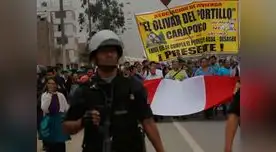Marcha de vecinos de Carapongo a Sedapal