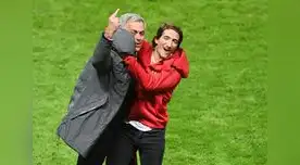 Así celebró Mourinho junto a su hijo