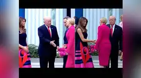 Presidente Donald Trump se queda con la mano en el aire