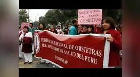 Obstetras en huelga