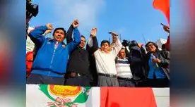 Pedro Castillo protagonizó un mitin en la plaza Dos de Mayo para anunciar suspensión de la huelga Pedro Castillo protagonizó un mitin en la plaza Dos de Mayo para anunciar suspensión de la huelga