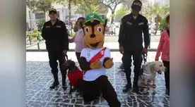 PNP de Chiclayo sorprendió con singular forma de alentar a la selección