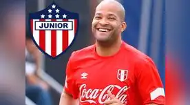 Alberto Rodriguez y escudo del Junior de Barranquilla