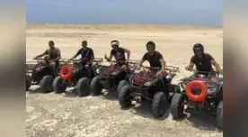 Los jugadores de Alianza Lima emularon a los pilotos del Rally Dakar Los jugadores de Alianza Lima emularon a los pilotos del Rally Dakar