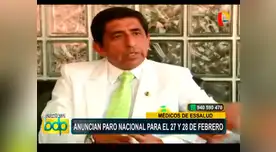 Médicos de EsSalud anuncian paro el 27 y 28 de febrero