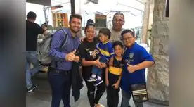 Riquelme y Tevez junto a sus padres y su hermano Rodrigo