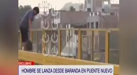 Hombre intentó suicidarse lanzándose desde una baranda en Puente Nuevo