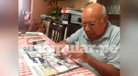 Abuelito intercambia figuritas con nietos y bisnietos para su álbum Panini