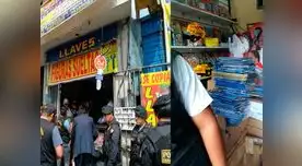 La policía sorprendió a los comerciantes en plena venta