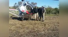 Cavani posa con el animal muerto