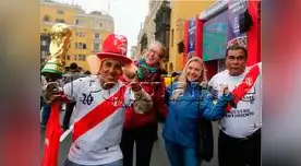 Hinchas rusas en Lima festejaron el trIunfo de su selección en Moscú