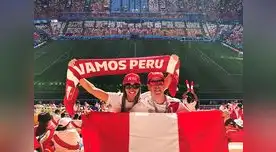 Carlos alcántara y Anna Carina Copelo estuvieron en el estadio alentando a la selección