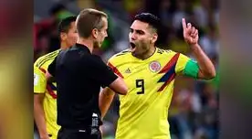 El colombiano Radamel Falcao criticó el arbitraje del estadounidense Mark Geiger