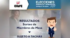 La ONPE escogió a 485,640  ciudadanos para ser miembros de mesa en estas elecciones