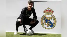 Courtois en su presentación oficial con Real FOTO: EFE