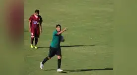 festejo del Huracán  por la goleada al Defensor Lima FOTO: César Condori