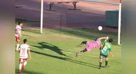 Luis Pastor marcando en la victoria 3-1 del Sportivo Huracán ante Locumba. FOTO: César Eugenio Condori