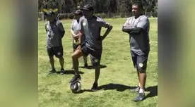 Jayo Legario Legario en su primer entrenamiento en Áncash. FOTO: Punto Deportivo Huaraz