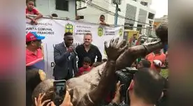 Luis Tejada no pudo contener la emoción por el homenaje. FOTO: Panamá América Luis Tejada no pudo contener la emoción por el homenaje. FOTO: Panamá América