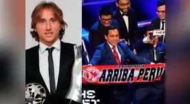 Luka Modric y Dani Alves destacaron a la hinchada peruana por ganar premio "The Best" Luka Modric y Dani Alves destacaron a la hinchada peruana por ganar premio "The Best"