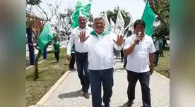 Alberto Beingolea realizó su cierre de campaña en Surquillo junto a Yola Polastri.
