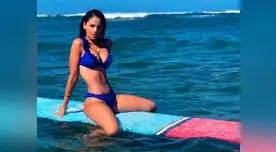 Eiza González practica deporte extremo con diminuto traje de baño