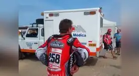 Piloto abandona el Dakar para acompañar a su hijo que sufrió accidente