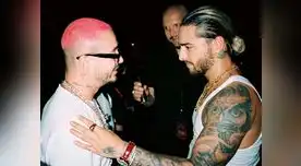Maluna y J Balvin cuando se encontraron en Miami Maluna y J Balvin cuando se encontraron en Miami