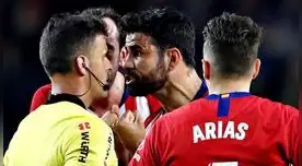 Diego Costa fue expulsado por insultar al árbitro