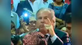 Barnechea durente el discurso que dedicó al fallecido ex presidente Alan García Barnechea durente el discurso que dedicó al fallecido ex presidente Alan García