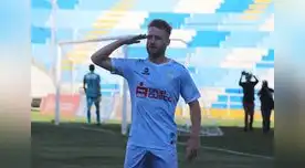 El festejo de Danilo Carando tras anotarle al Boys. FOTO: Melissa Valdivia El festejo de Danilo Carando tras anotarle al Boys. FOTO: Melissa Valdivia