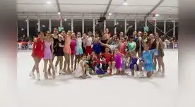 Pilar Nuñez Danjoy, presidente de la Federación Peruana de Patinaje sobre hielo contenta con el torneo