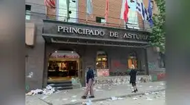 Manifestantes saquearon y destruyeron conocido hotel en Chile [VIDEO]