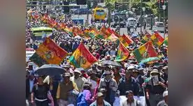 Nuevas concentraciones se registran esta mañana en la Paz por el mandato de Jeanine Áñez