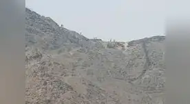 Hinchas subieron a los cerros del estadio Monumental para ver el final de la Copa Libertadores