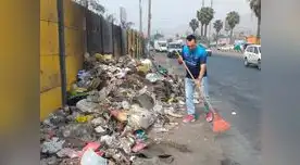 Limpian importante avenida de Comas