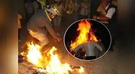 Muñecos son vestidos con ropa vieja y aparatos inservibles