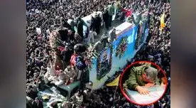 El cortejo fúnebre recorría las calles de Kermán, la ciudad natal del general persa