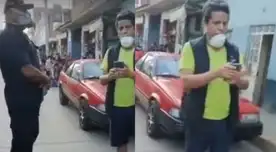 El policía y Pedro Omonte.