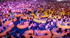 Macroconcierto celebrado en un parque acuático de Wuhan el pasado 17 de agosto. Macroconcierto celebrado en un parque acuático de Wuhan el pasado 17 de agosto.