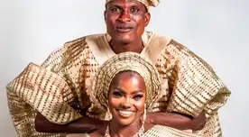 Los esposos de Nigeria en sesión de fotos.