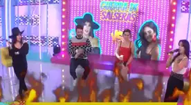 La Yaha y Daniela Darcourt improvisaron al ritmo del rap en Amor y fuego. La Yaha y Daniela Darcourt improvisaron al ritmo del rap en Amor y fuego.