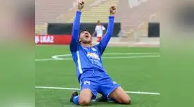 Marcelo Argüello celebra el gol anotado al Cultural Santa Rosa.