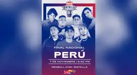 La Final Nacional de la Red Bull Perú 2020 tiene como fecha este sábado 7 de noviembre. La Final Nacional de la Red Bull Perú 2020 tiene como fecha este sábado 7 de noviembre.