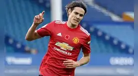 Edison Cavani dejó su sello goleador en la victoria del Manchester United.