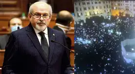 Pedro Cateriano a favor de la marcha.