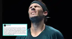 Rafael Nadal se pronuncia sobre la muerte de Maradona.