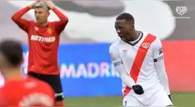 Luis Advíncula anotó el gol de descuento de Rayo Vallecano.